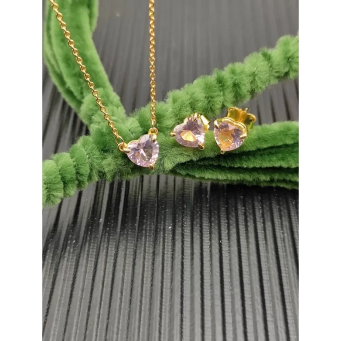 David Yurman 8mm Morganite Heart Diamond Pendant Necklace