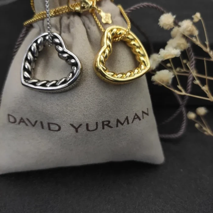 David Yurman Sterling Silver Heart Pendant Necklace