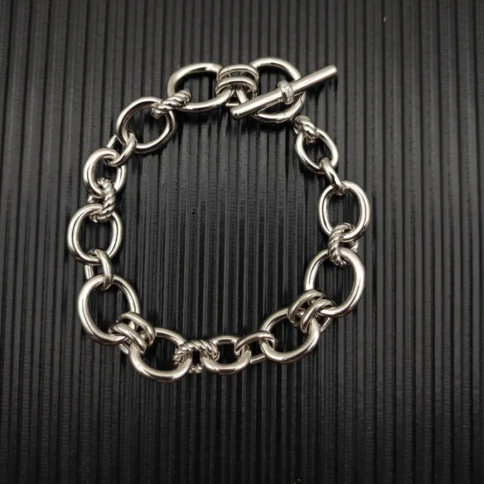 David Yurman 8mm Sterling Silver Mercer Multi-Ring Bracelet