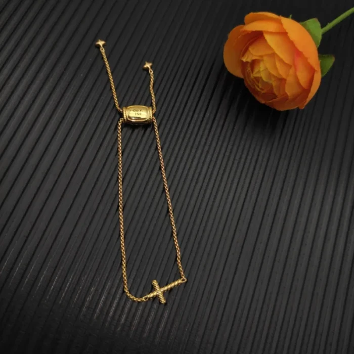 David Yurman Gold 15×10mm Cross Bracelet