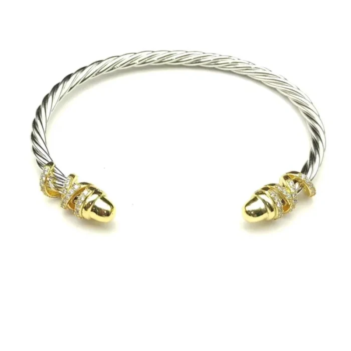 David Yurman 4mm Cable Classic Round-End Cuff Bracelet