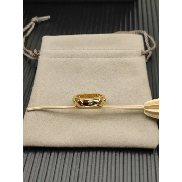 David Yurman Renaissance Gemstone Band Ring with Red Diamond Accent