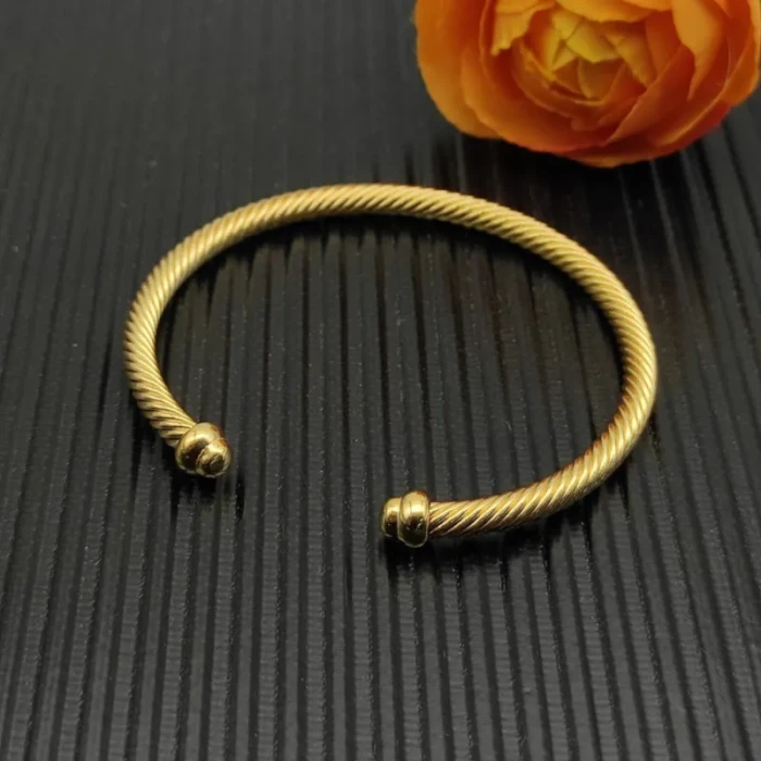 David Yurman 4mm Gold Round End Bracelet