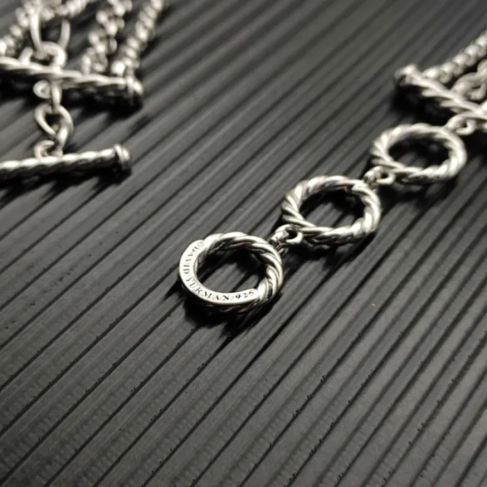 David Yurman Sterling Silver 29mm Multi-Row Chain Necklace