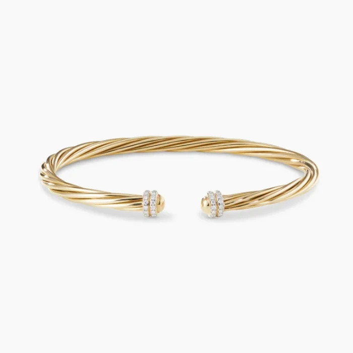 David Yurman Gold 4mm Helena Bracelet, Fits Wrist Sizes 16–20cm
