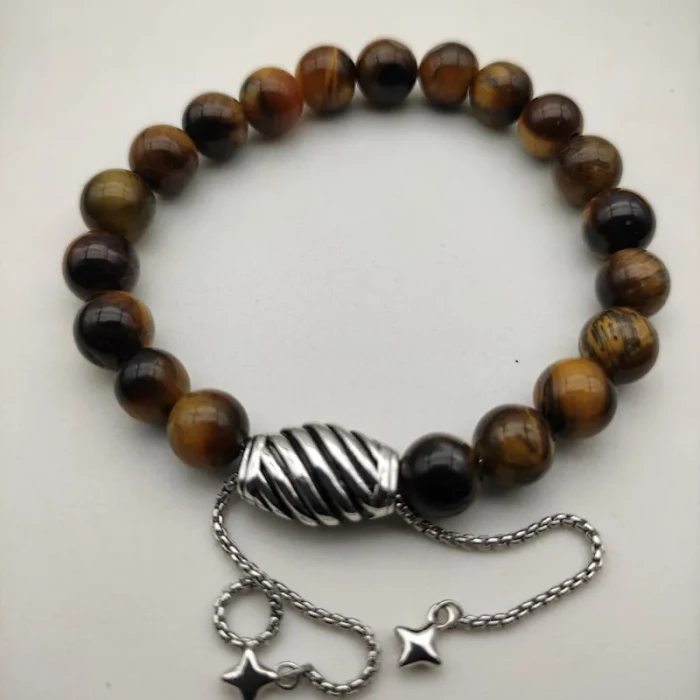 David Yurman 8mm Stretch Tiger’s Eye Bracelet