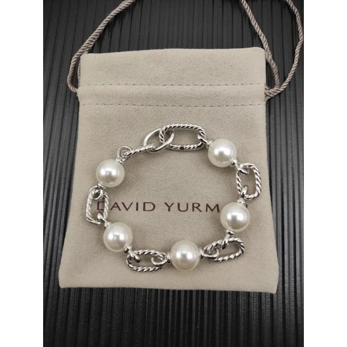 David Yurman Silver-Tone Madison Pearl Bracelet