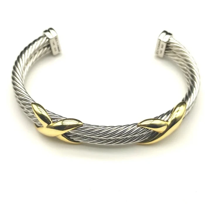 David Yurman 10mm Double X Cable Bracelet