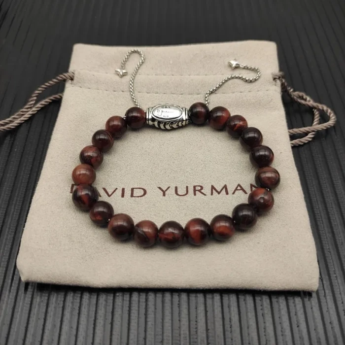 David Yurman 8mm Stretch Bull’s Eye Stone Bracelet
