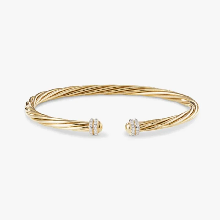 David Yurman Gold 4mm Helena Bracelet, Fits Wrist Sizes 16–20cm