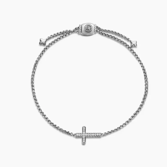 David Yurman Sterling Silver 15×10mm Cross Bracelet