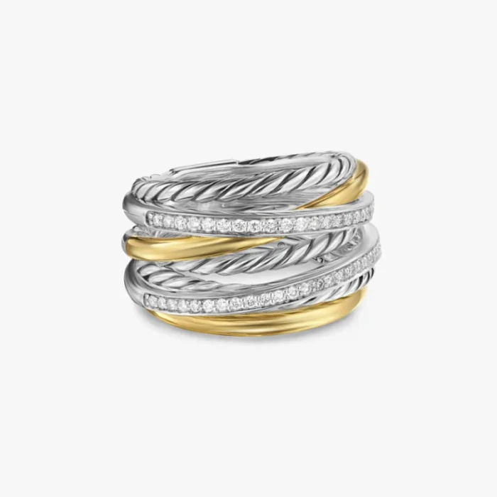 David Yurman 16mm Seven-Row Crossover Ring