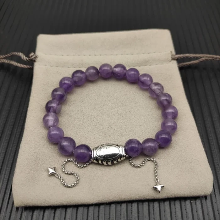 David Yurman 8mm Stretch Amethyst Bracelet