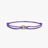 David Yurman Purple Double Ring Nylon Cord Bracelet