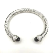 David Yurman 7mm Full Pavé Black Diamond Cable Bracelet