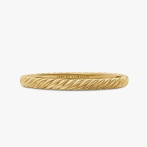 David Yurman Gold-Tone 6.2mm Sculpted Wave Cuff Bracelet