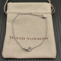 David Yurman 8mm Sterling Silver Double Ring Cable Bracelet