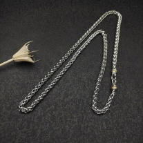 David Yurman 6mm Gold and Silver Hook Clasp Necklace
