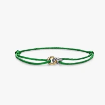 David Yurman Green Double Ring Nylon Cord Bracelet