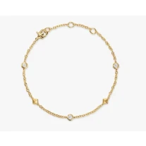 David Yurman Gold Small Modern Pavé Diamond Bracelet