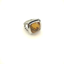 David Yurman 14mm Square Champagne Diamond Ring