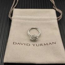 David Yurman 11mm Hexagon Pavé White Diamond Ring