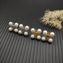 David Yurman 16.5mm Sterling Silver Pyramid Pearl Stud Earrings