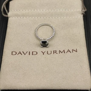 David Yurman 8mm Four-Prong Black Diamond Ring