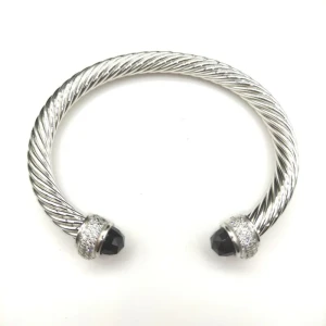 David Yurman 7mm Full Pavé Black Diamond Cable Bracelet
