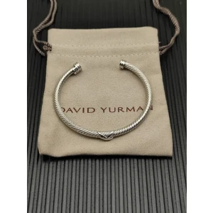 David Yurman 4mm Silver Single X Bracelet