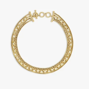 David Yurman Gold 29mm Multi-Row Chain Necklace
