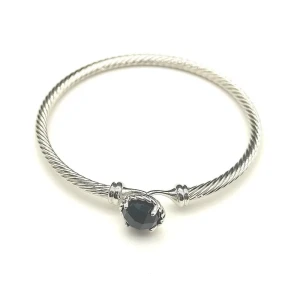 David Yurman 3mm Black Diamond Signature Cuff Bracelet