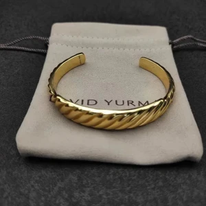David Yurman 12.9mm Gold Wave Cuff Bracelet