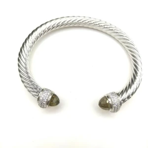 David Yurman 7mm Full Pavé Brown Diamond Cuff Bracelet