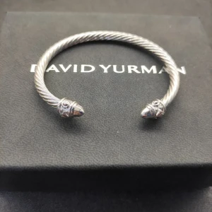 David Yurman 5mm Silver Colorful Enamel Cuff Bracelet, Fits Wrist Size 16cm - 20cm