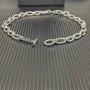 David Yurman Sterling Silver Cable Chain Necklace 50cm