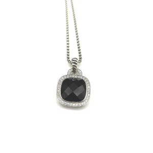 David Yurman 14mm Square-Cut Black Diamond Statement Necklace
