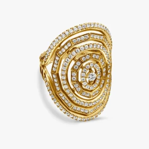 David Yurman 30mm Gold Stax Statement Ring