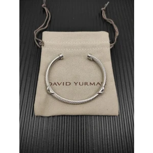David Yurman 4mm Silver Double X Bracelet