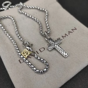 David Yurman Black Cross Necklace