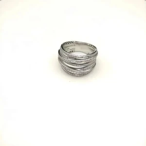 David Yurman Pavé Diamond Interwoven Band Ring