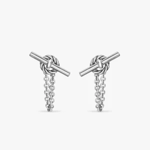 David Yurman Sterling Silver 38.2mm Petite Chain Link Earrings