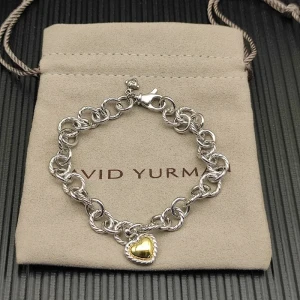 David Yurman Silver 4.5mm Heart Cable Bracelet