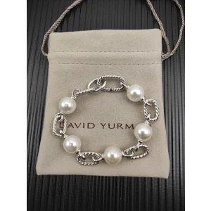 David Yurman Silver-Tone Madison Pearl Bracelet