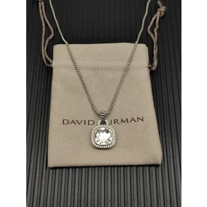 David Yurman 14mm Square White Diamond Necklace