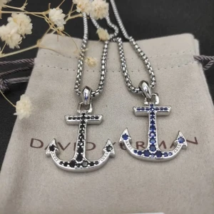 David Yurman Maritime Anchor Black Diamond Necklace