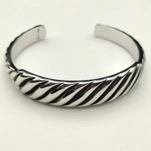 David Yurman 12.9mm Silver Wave Cuff Bracelet