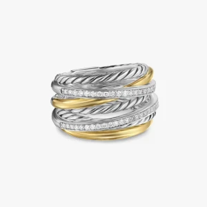 David Yurman 16mm Seven-Row Crossover Ring