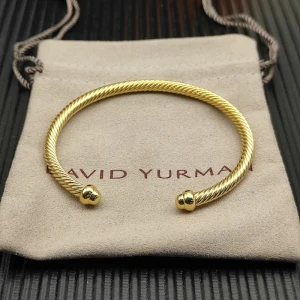 David Yurman 4mm Gold Round End Bracelet