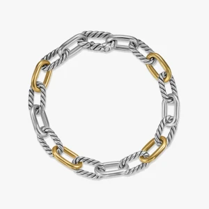 David Yurman 8.5mm Madison Chain Bracelet Gold and Silver